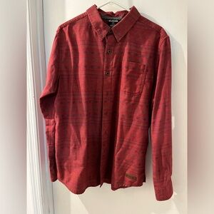 Mens Sherpa Long Sleeve Button Down Shirt